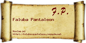 Faluba Pantaleon névjegykártya
